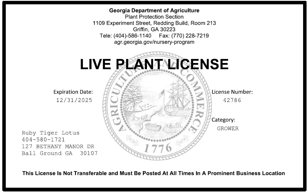 Plant License